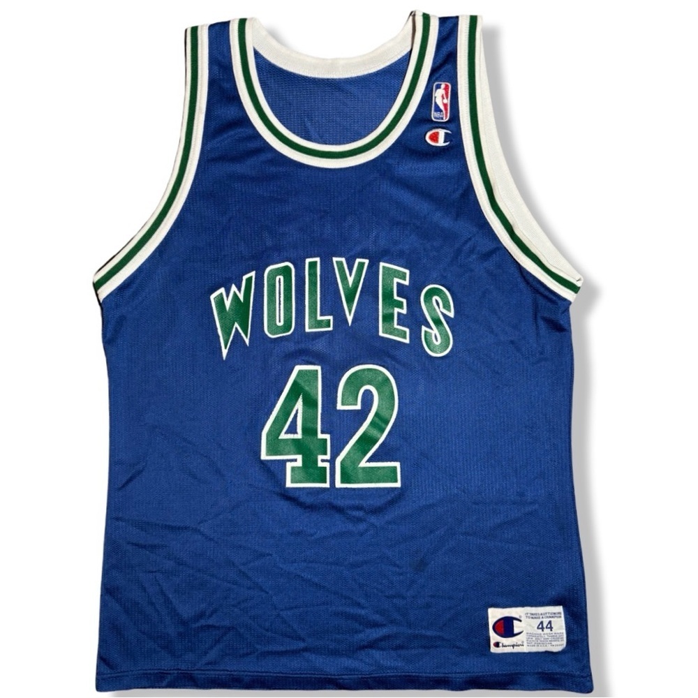 Vintage 90s Champion Donyell Marshalll Minnesota Timberwolves Basketball Jersey